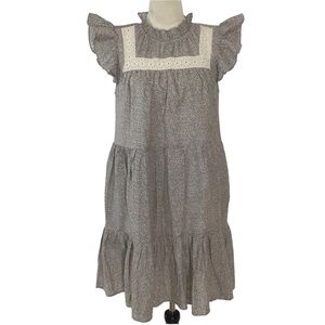 Moodie Cottagecore Peasant Floral Tiered Dress Size Small NEW
